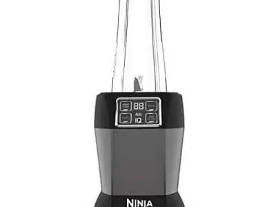 Ninja Blender with Auto iQ BN495UK 1000W 2 x 700ml Cups BlackSilver Tritan 1000 W 700 milliliters Black Silver 0