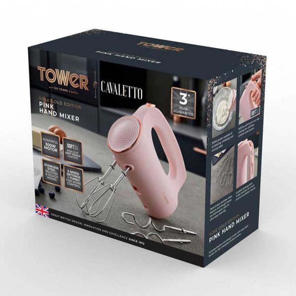 Tower Cavaletto Pink Hand Mixer