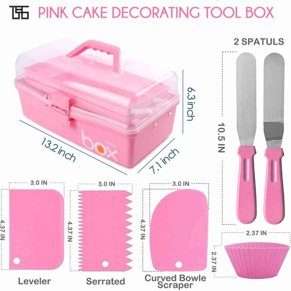 359 Piece Pink Cake Decorating Tool Box