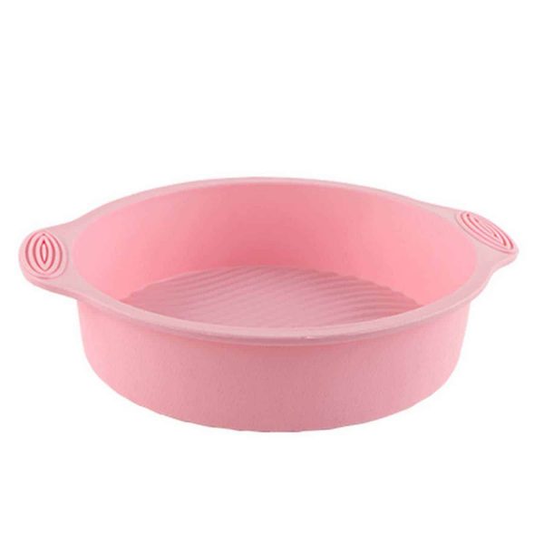 6 Piece Silicone Baking Mould Set Pink