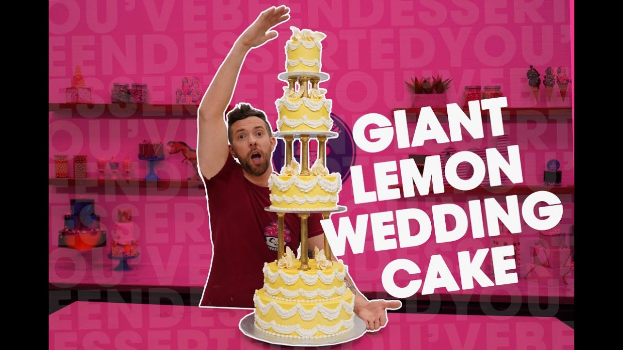 Giant Retro Lemon Wedding Cake